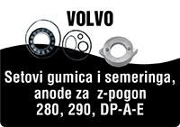 VOLVO SETOVI GUMICA I SEMERINGA TE ANODE ZA Z-POGON 280 I 290 TE DP-A-E